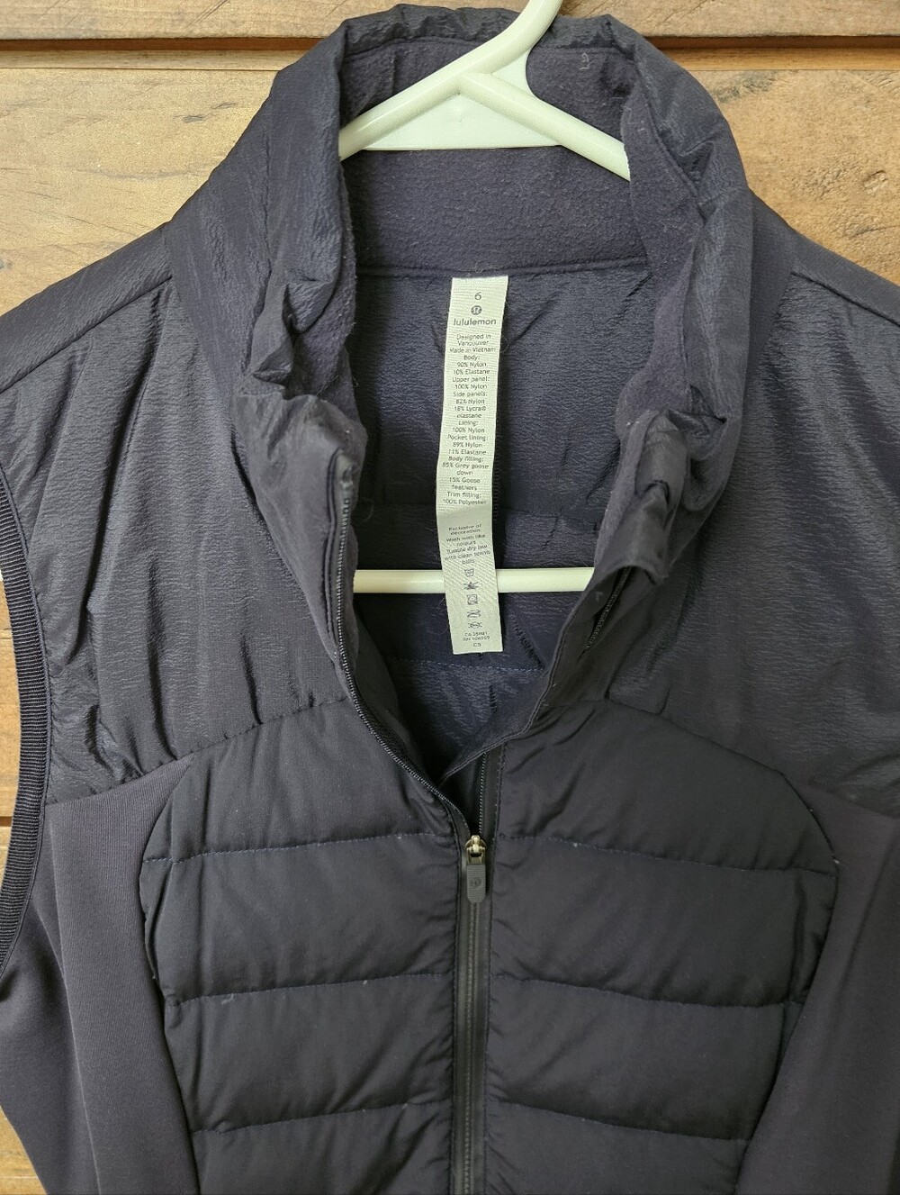 Lululemon Down For It All Vest In Color NAVY - Picture 5 of 10